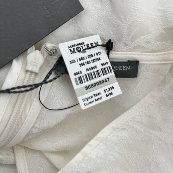 Alexander McQUEEN Peplum Top V Neck High Low - Picture 9 of 12